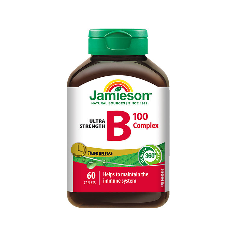 Jamieson健美生 维生素B族缓释片（B100）60片 - 实物图