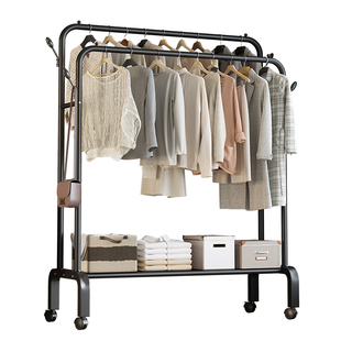 简易衣帽架可移动晾衣架落地室内房间多功能挂衣架子轻奢家用卧室