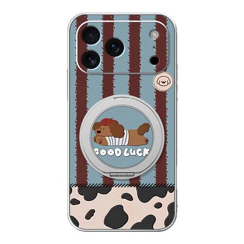 秋冬新款适用iPhone17手机壳17promax苹果16保护套15磁吸支架17pro外壳14plus卡通13可爱12高级感x条纹小狗11