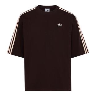 adidas阿迪达斯三叶草纯棉运动短袖T恤26夏男大号版型半袖 KG6333