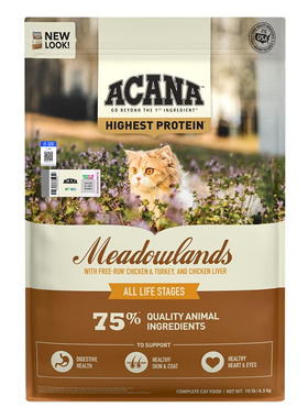【百补】ACANA爱肯拿鸡肉猫粮无谷成幼猫牧场盛宴猫粮4.5KG