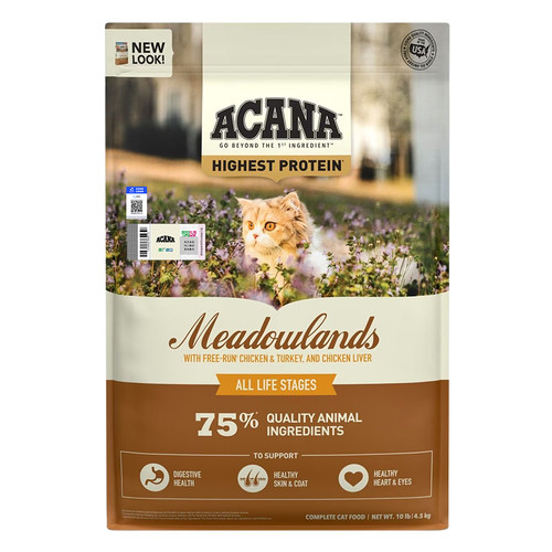 【百补】ACANA爱肯拿鸡肉猫粮无谷成幼猫牧场盛宴猫粮4.5KG