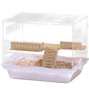 金丝熊小仓鼠笼子超大豪华别墅二层便宜大 透明亚克力专用宠物窝