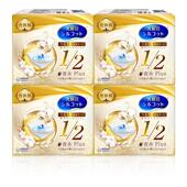 4盒 尤妮佳舒蔻省水Plus化妆棉水乳湿敷36片 百补到手12元 盒