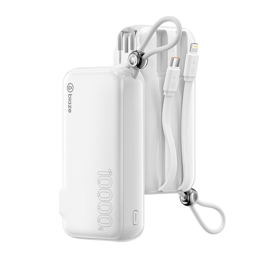 毕亚兹充电宝大容量自带线带插头