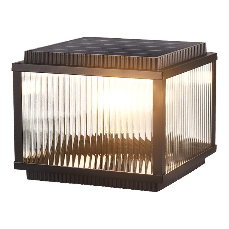 【国补15%】绿源太阳能灯庭院户外超亮柱子花园别墅大门柱头灯18