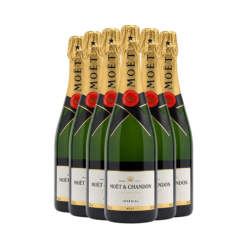 Moet&Chandon法国经典酩悦香槟750ML*6瓶 葡萄起泡酒海外进口无盒