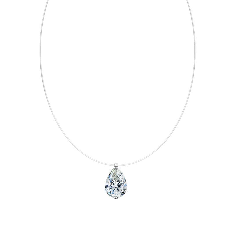 YINNY|人鱼之泪莫桑石钻水滴项链