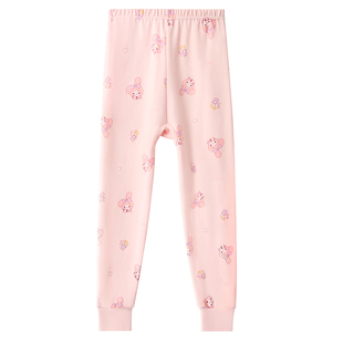 内穿睡裤 红豆居家儿童纯棉秋裤 全棉棉毛裤 线裤 男童女孩大童保暖裤