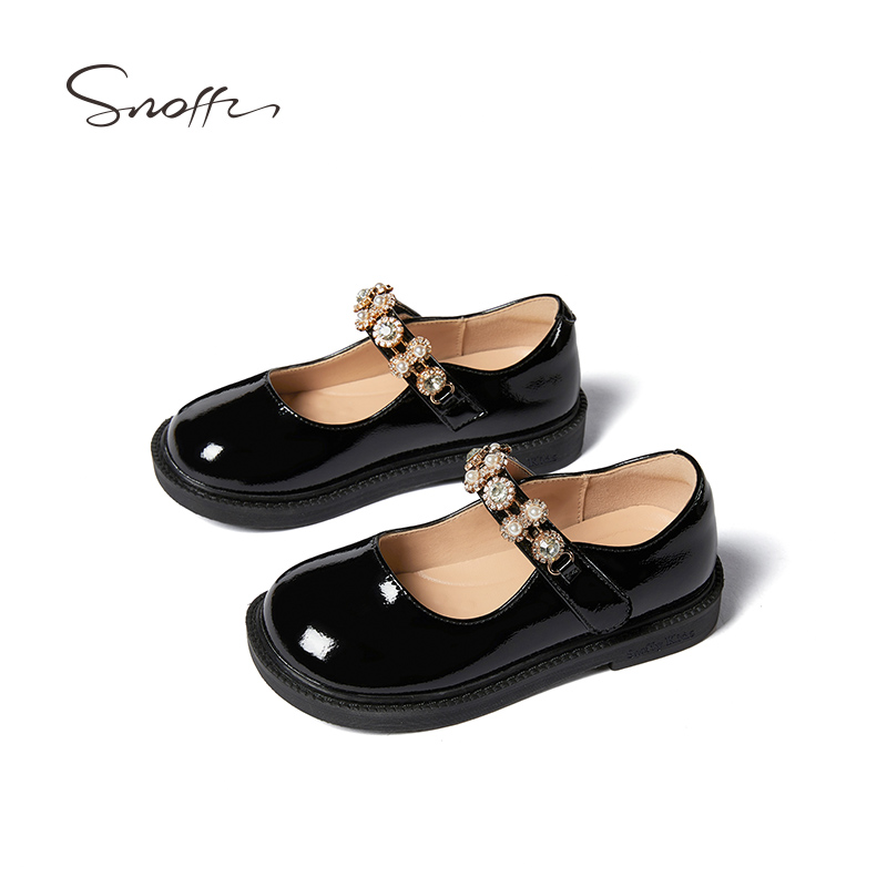 斯納菲秋季女童瑪麗珍公主皮鞋