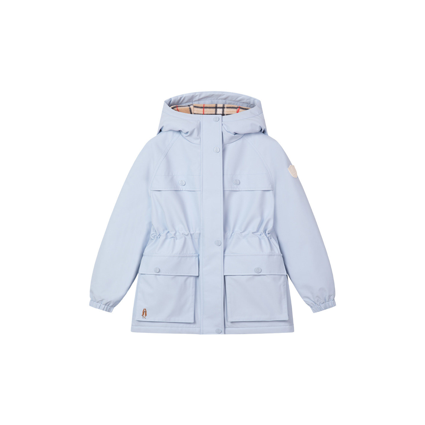 【山系户外服】暇步士童装女童加绒风衣26秋新品连帽儿童加厚外套