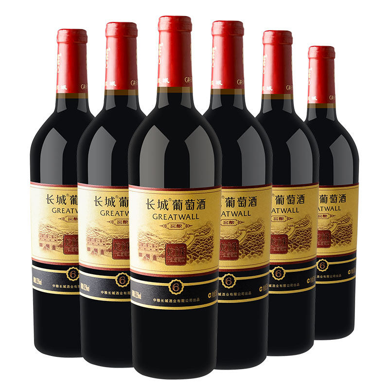 中粮长城红酒窖酿6蛇龙珠干红葡萄酒750ml*6瓶整箱煮红酒送礼佳品,酒类,干红静态葡萄酒,淘宝优惠券,粉丝福利购,淘宝优惠卷