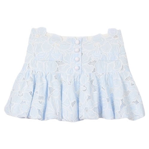 SANDRO法式镂空花朵半身花苞裙