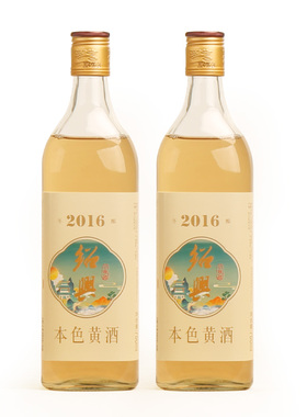 绍兴产黄酒八年花雕酒750mlx2瓶无焦糖本色糯米酒厨用料酒