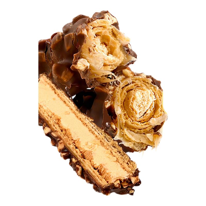 韩国进口x-5巧克力棒三进花生夹心香蕉能量棒士力代餐休闲零食架