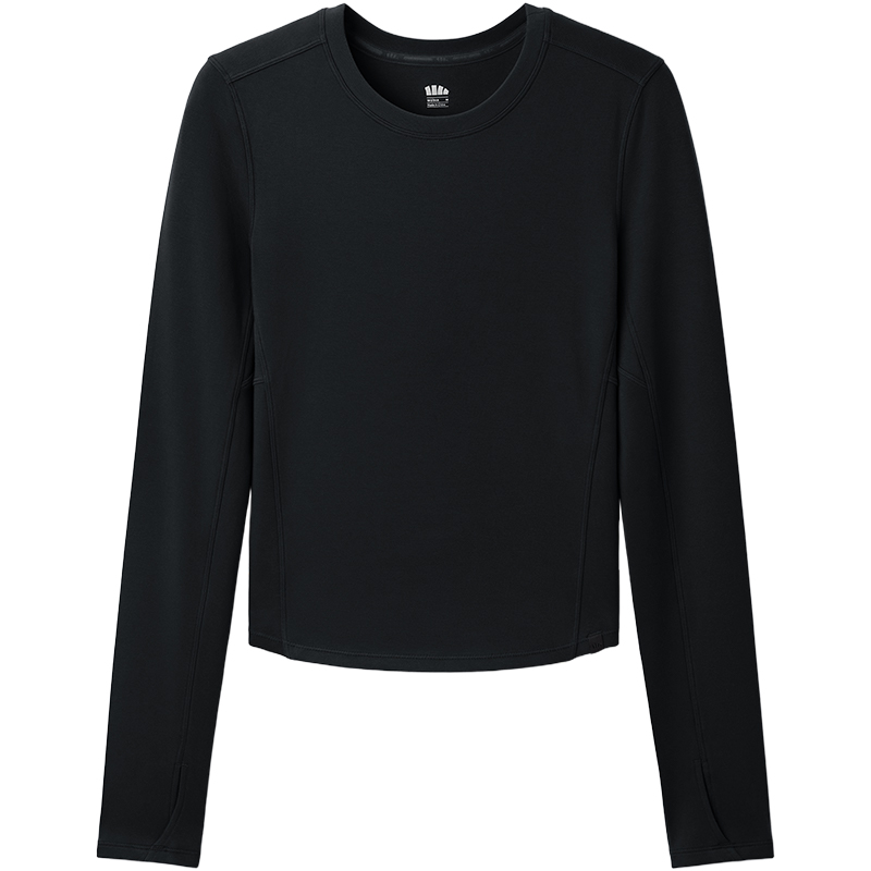 蕉下修身长袖T恤CT021女秋白色肌底衣新款运动圆领透气内搭打底衫