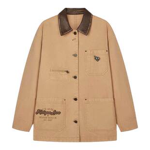 TeenieWeenie小熊宽松外套秋季 巴恩风复古学院牛仔夹克女 时尚