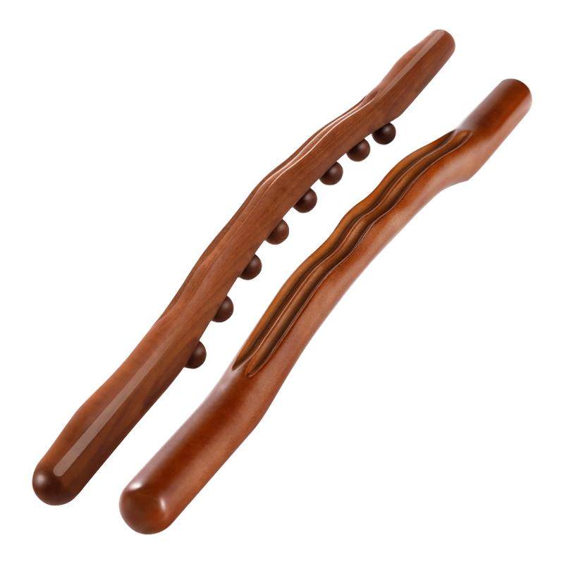 碳化10珠榉木擀筋棒按摩背部肚子