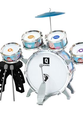 俏娃架子鼓儿童初学者1一3岁男孩2敲打鼓乐器玩具宝宝生日爵士鼓5