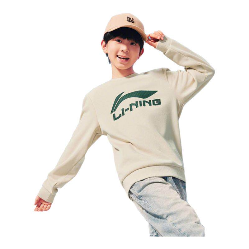 李宁26年马年新年款男大童加绒卫衣学生儿童加厚保暖过年上衣童装