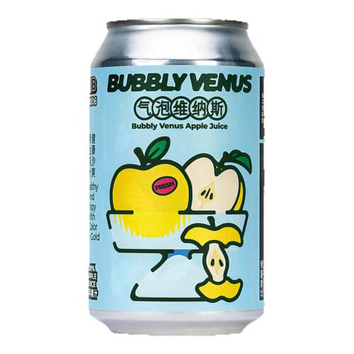 纯天然苹果汁碳酸化 畅饮无压力