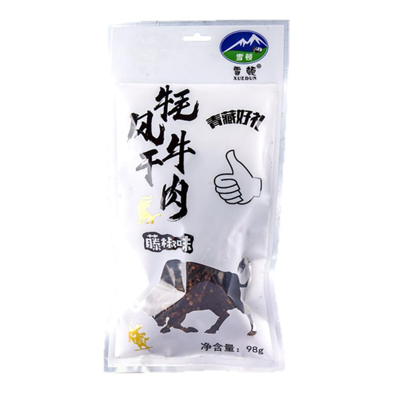 央尊雪顿牦牛肉干零食风干手撕牛肉干牛肉片藤椒味办公室零食98g
