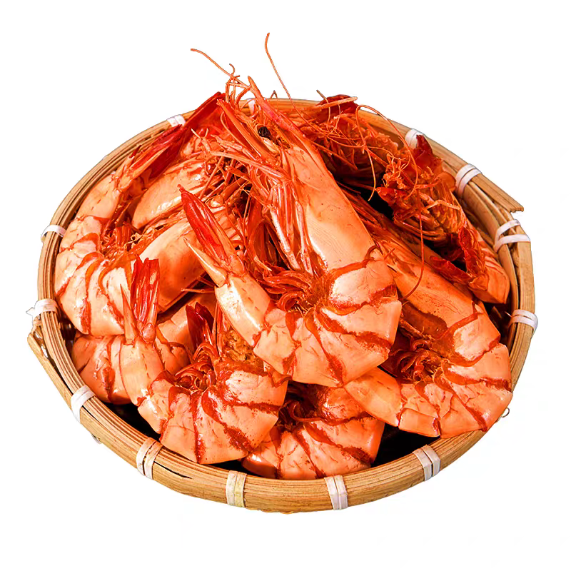 烤虾干即食特大九节虾海鲜干减低年货脂孕妇解馋零食休闲小吃食品