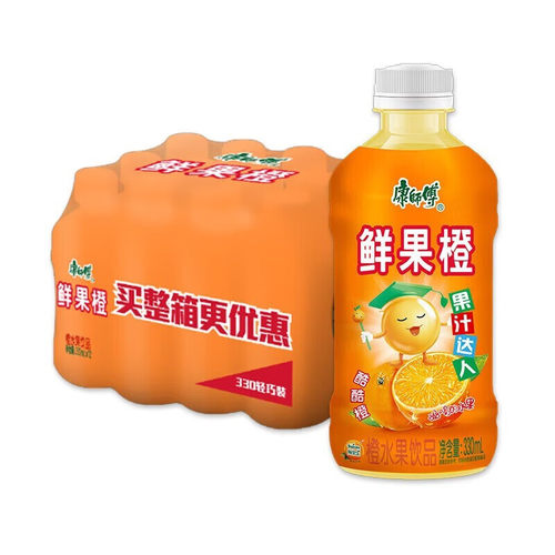 康师傅新鲜果橙茶饮料330ml12瓶