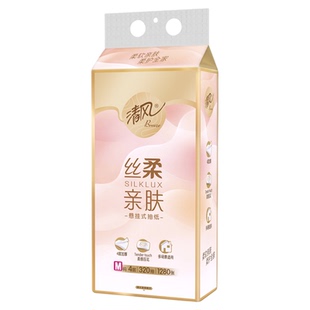 320抽餐巾纸家用卫生纸挂抽by 加大M码 清风丝柔抽纸悬挂式 M码