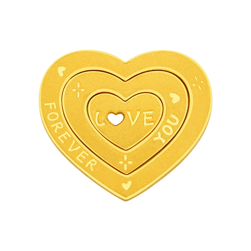 中银亿金足金9999爱心love投资黄金收藏拼图金1g送女友生日礼物