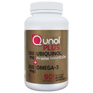 90粒鱼油泛醇黄金搭配 omega3 美国Qunol酋诺超级泛醇200mg 250mg