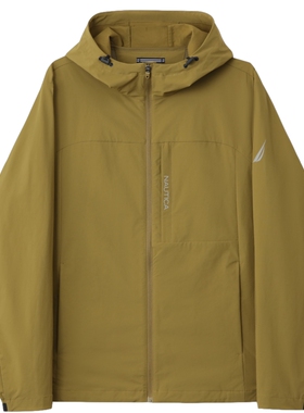 NAUTICA/诺帝卡男装春季登山呢休闲带弹连帽夹克外套JO5301