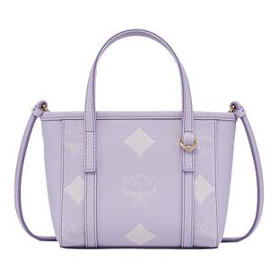 【新年礼物】MCM TONI棉花糖系列超迷你菜篮子手提斜挎女包紫色