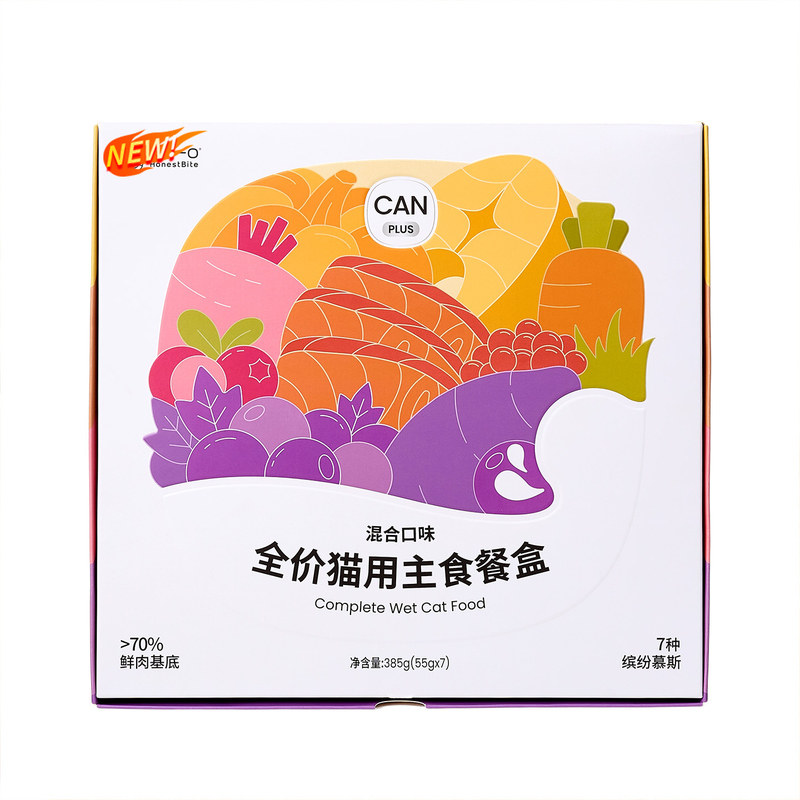 诚实一口餐盒猫罐头小鸟胃主食罐幼猫湿猫粮鸡肉鳕鱼羊奶榴莲猫饭