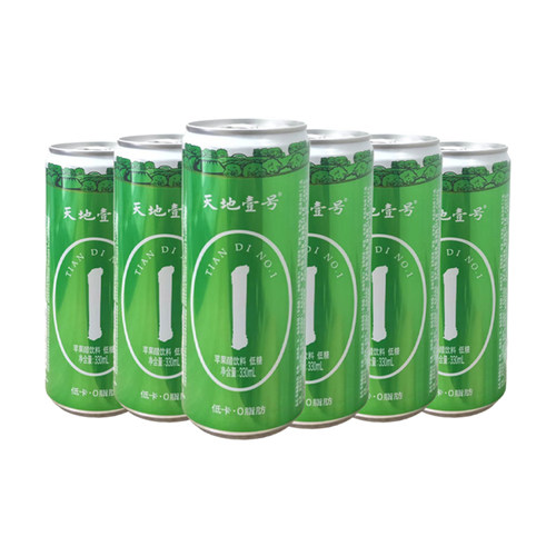 天地壹号苹果醋饮料330ml*6罐0脂肪低能量健康佐餐解腻清爽rx