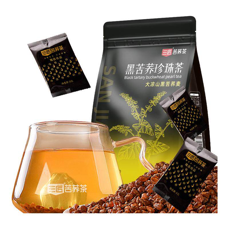 三匠苦荞茶官方旗舰店正品珍珠茶大凉山黑苦荞麦茶养生茶独立小袋
