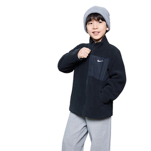 Nike 3brand童装男女童加绒外套儿童夹克2026秋冬新款保暖冬装潮