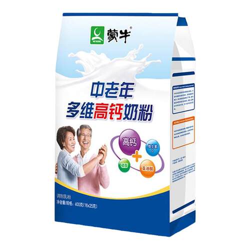 高钙奶粉蒙牛中老年新货