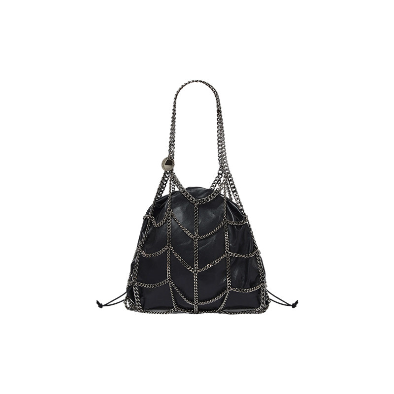 [新年礼物]Stella McCartney秋冬漆黑色饰链笼托特包,箱包皮具/热销女包/男包,托特包,淘宝优惠券,粉丝福利购,淘宝优惠卷