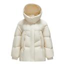 80绒子宽松连帽质感简约百搭休闲外套 厚款 森马羽绒服女冬季 中长款