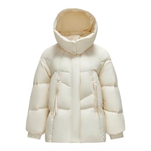 森马80绒子宽松中长款厚羽绒服女