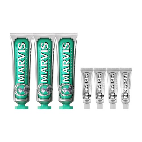 【百亿补贴】Marvis玛尔仕强力薄荷牙膏85ml*3支套装清新净澈护龈