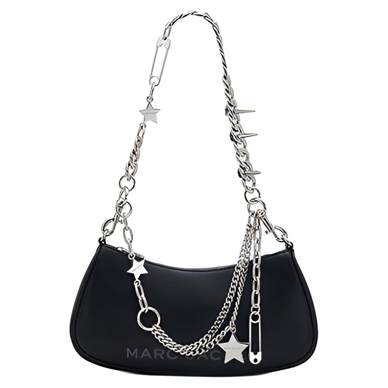 【新增折扣】MARC JACOBS/莫杰 MJ 中号牛皮星星链条单肩包饺子包