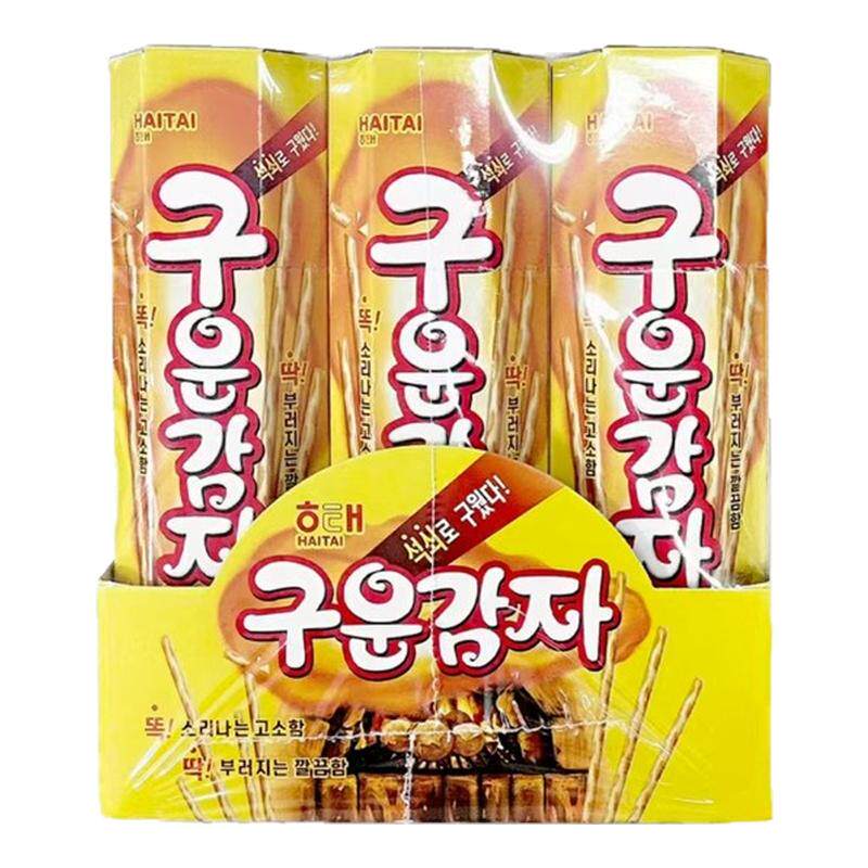 韩国进口海太牌烤薯棒饼干豆味炭烤薯条薯棒脆薄酥性饼干零食小吃