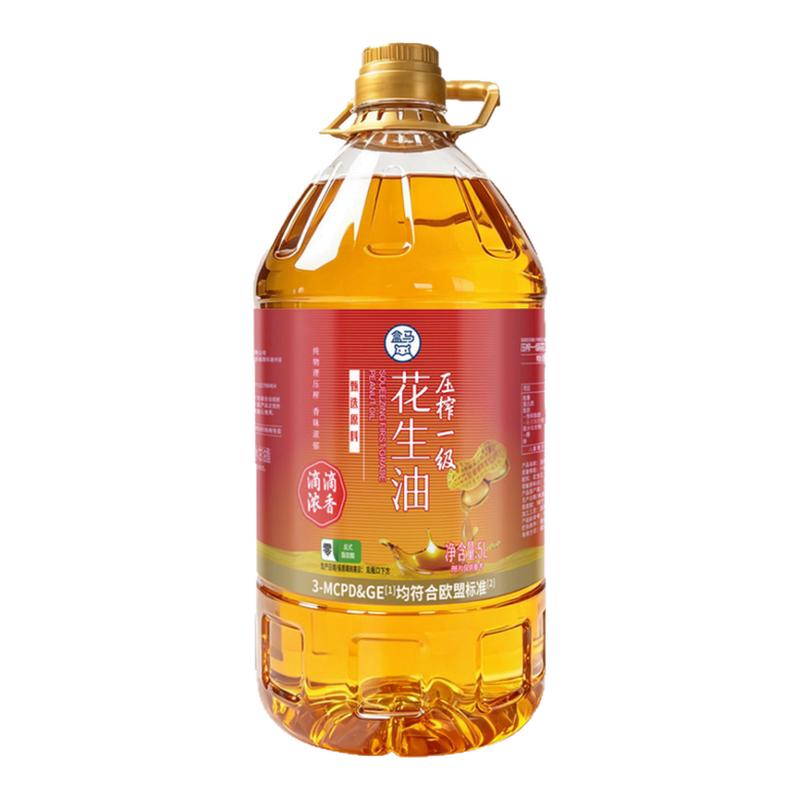 盒马 压榨一级花生油 5L物理压榨食用油大桶装家庭款