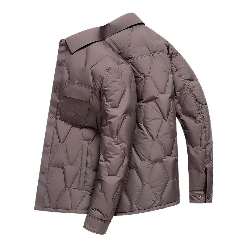 【90鸭绒】马克华菲休闲翻领轻薄羽绒服短款2025秋冬外套男,男装,羽绒服,淘宝优惠券,粉丝福利购,淘宝优惠卷