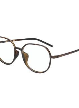 JINS睛姿时尚圆框日用防蓝光辐射电脑护目镜升级定制FPC21S101