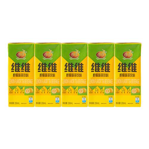 【百补福利购】维维柠檬茶250ml*5盒 果汁饮料夏天饮品真茶柠檬