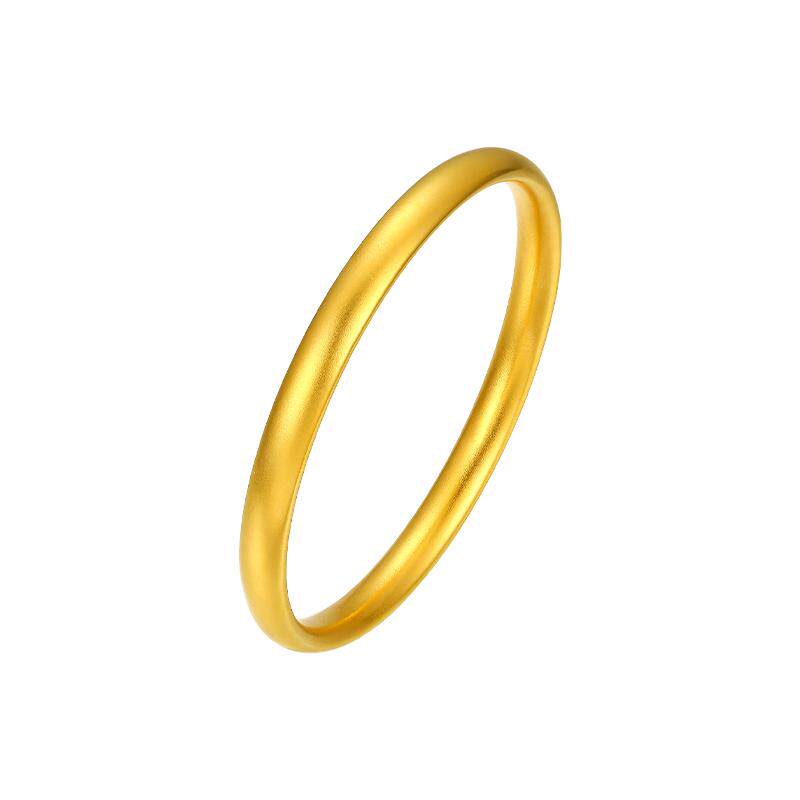 周大生黄金手镯足金古法泥鳅背手镯送老婆妈妈母亲节情人节礼物