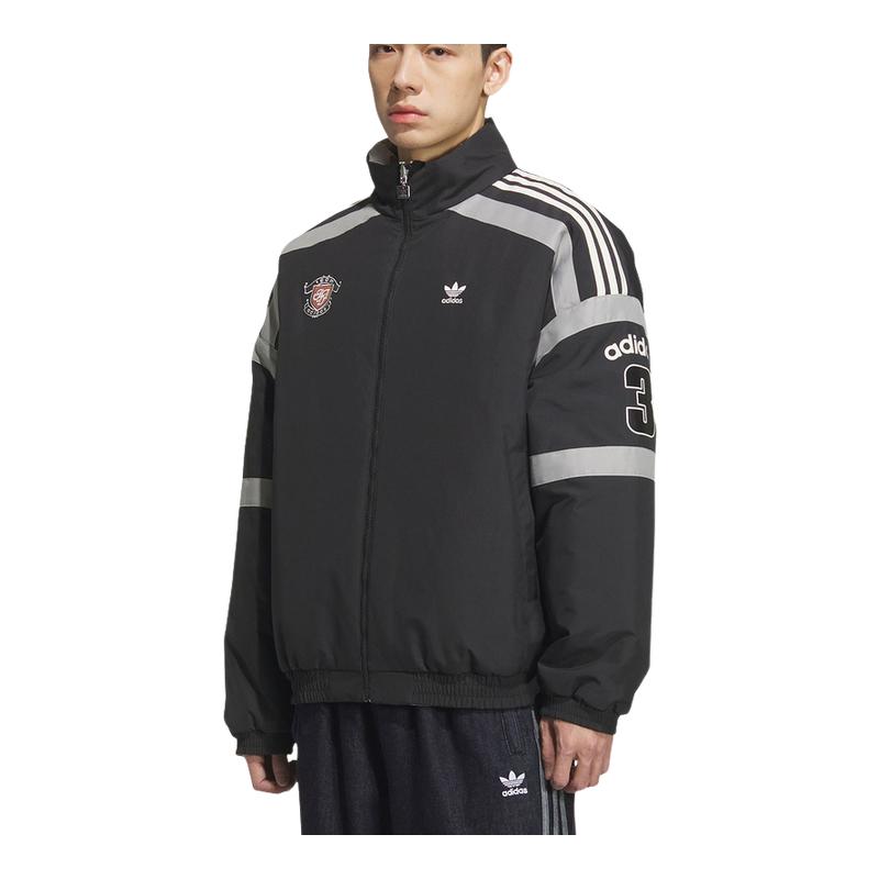 adidas阿迪达斯三叶草2025冬男子双面穿运动休闲棉服外套KC0093